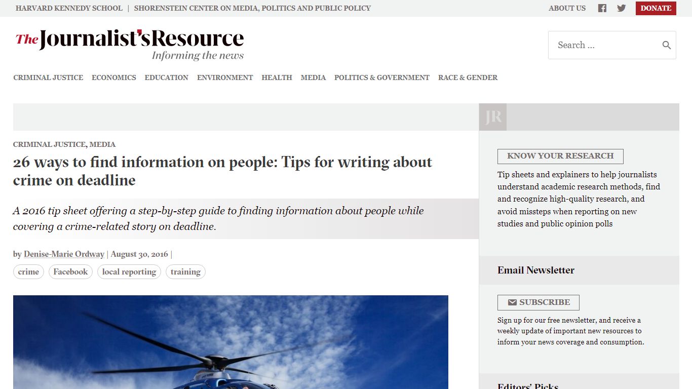 26 ways to find information on people: Tips for writing about crime on ...
